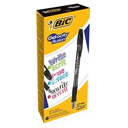 BOLIGRAFO BIC BORRABLE GELOCITY NEGRO  X 12