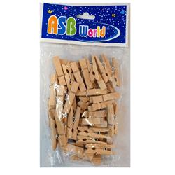 BROCHE DE MADERA ASB NATURAL 3.5 CM BOLSA x50