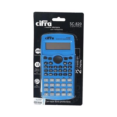 CALCULADORA CIENTIFICA CIFRA SC 820 CELESTE