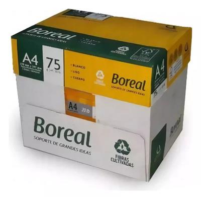 RESMA A4 75g  BOREAL CAJA x10u