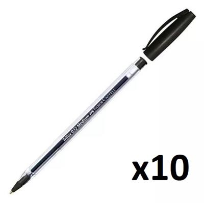 BOLIGRAFO FABER TRILUX 032 NEGROO x10u