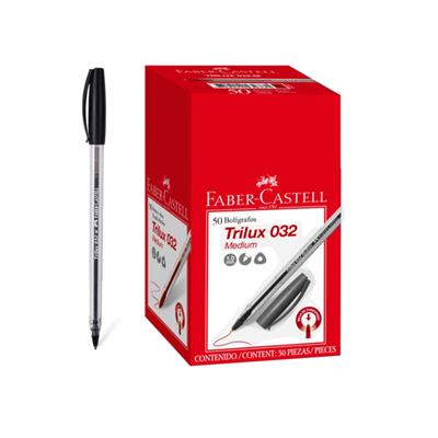 BOLIGRAFO FABER TRILUX 032 NEGRO x50u