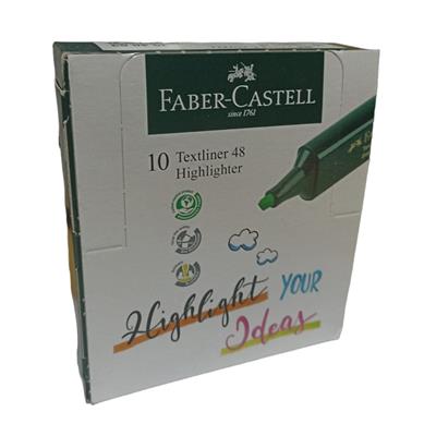 RESALTADOR FABER T48 VERDE CAJA x10