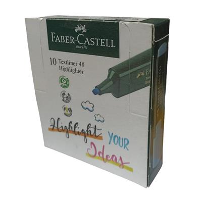 RESALTADOR FABER T48 CELESTE CAJA x10