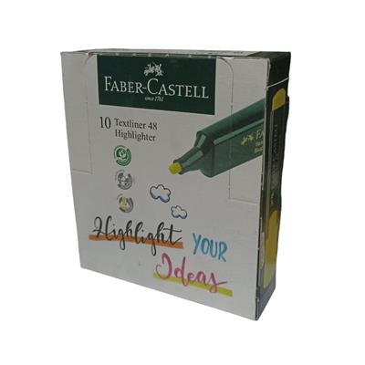 RESALTADOR FABER T48 AMARILLO CAJA x10