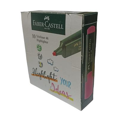 RESALTADOR FABER T48 ROSA CAJA x10