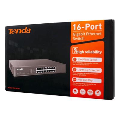 SWITCH TENDA GIGABIT 16 PUERTOS TEG1016D