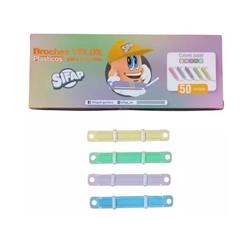 BROCHE PLASTICO P/CARPETA x50u PASTEL SIFAP