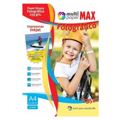 PAPEL FOTOGRAFICO MAX A4 BRILL. 235gr 20hs