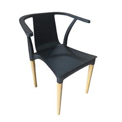 SILLA PALTA WOOD  NEGRA