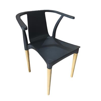 SILLA PALTA WOOD  NEGRA