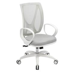 SILLA ALMA BLANCA BASE BLANCA CON APOYABRAZOS